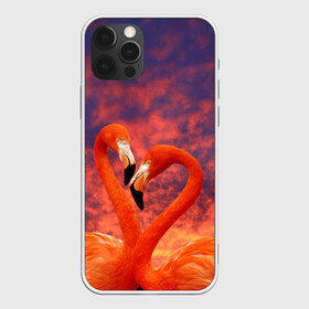 Чехол для iPhone 12 Pro Max с принтом Flamingo Love в Новосибирске, Силикон |  | Тематика изображения на принте: 14 февраля | 8 марта | валентинов день | верность | влюбленность | влюбленные | вместе | вместе навсегда | девушке | женат | женский день | женский праздник | закат | замужем | кружка | любимая