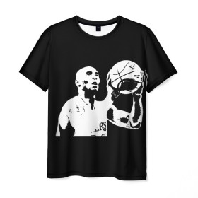 Мужская футболка 3D с принтом Kobe Bryant 24 в Новосибирске, 100% полиэфир | прямой крой, круглый вырез горловины, длина до линии бедер | 24 | basketball | bryant | kobe | lakers | nba
