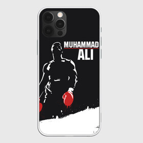 Чехол для iPhone 12 Pro с принтом Muhammad Ali в Новосибирске, силикон | область печати: задняя сторона чехла, без боковых панелей | Тематика изображения на принте: ali | muhammad ali | the greatest | али | бокс | мухамед али | мухаммед али