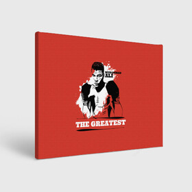 Холст прямоугольный с принтом The Greatest в Новосибирске, 100% ПВХ |  | ali | muhammad ali | the greatest | али | бокс | мухамед али | мухаммед али