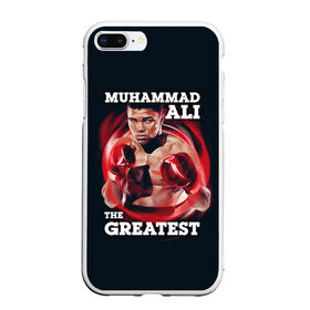 Чехол для iPhone 7Plus/8 Plus матовый с принтом Muhammad Ali в Новосибирске, Силикон | Область печати: задняя сторона чехла, без боковых панелей | ali | muhammad ali | the greatest | али | бокс | мухамед али | мухаммед али