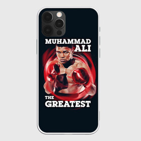 Чехол для iPhone 12 Pro с принтом Muhammad Ali в Новосибирске, силикон | область печати: задняя сторона чехла, без боковых панелей | ali | muhammad ali | the greatest | али | бокс | мухамед али | мухаммед али