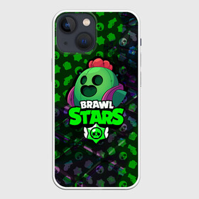 Чехол для iPhone 13 mini с принтом BRAWL STARS:SPIKE в Новосибирске,  |  | 8 bit | bibi | brawl stars | brock | bull | crow | dinomike | el primo | leon | mobile game | nita | poko | ricochet | stars | tara | бравл старс | ворон | леон | мобильные игры