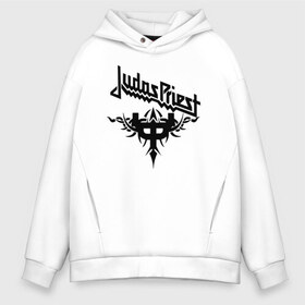 Мужское худи Oversize хлопок с принтом Judas priest в Новосибирске, френч-терри — 70% хлопок, 30% полиэстер. Мягкий теплый начес внутри —100% хлопок | боковые карманы, эластичные манжеты и нижняя кромка, капюшон на магнитной кнопке | Тематика изображения на принте: heavy metal | judas | judas priest | metal | priest | гленн типтон | грув метал | йен хилл | ричи фолкнер | роб хэлфорд | скотт трэвис | хард рок | хеви метал