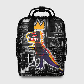 Женский рюкзак 3D с принтом Basquiat Dinosaur в Новосибирске, 100% полиэстер | лямки с регулируемой длиной, сверху ручки, чтобы рюкзак нести как сумку. Основное отделение закрывается на молнию, как и внешний карман. Внутри два дополнительных кармана, один из которых закрывается на молнию. По бокам два дополнительных кармашка, куда поместится маленькая бутылочка
 | art | louis vuitton | lv