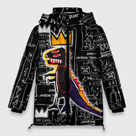 Женская зимняя куртка Oversize с принтом Basquiat Dinosaur в Новосибирске, верх — 100% полиэстер; подкладка — 100% полиэстер; утеплитель — 100% полиэстер | длина ниже бедра, силуэт Оверсайз. Есть воротник-стойка, отстегивающийся капюшон и ветрозащитная планка. 

Боковые карманы с листочкой на кнопках и внутренний карман на молнии | art | louis vuitton | lv