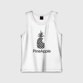 Детская майка хлопок с принтом PineApple в Новосибирске,  |  | apple | pineapple | ананас | фрукт | фрукты | эпл | эппл