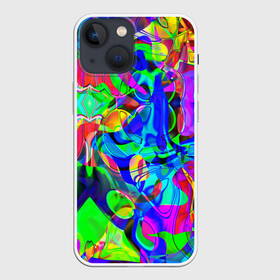 Чехол для iPhone 13 mini с принтом НЕОНОВЫЕ КРАСКИ в Новосибирске,  |  | Тематика изображения на принте: abstract | abstraction | texture | абстракция | геометрия | иллюзия | обман зрения | оптический узор | текстура