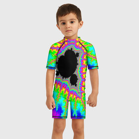 Детский купальный костюм 3D с принтом NEON  PSY в Новосибирске, Полиэстер 85%, Спандекс 15% | застежка на молнии на спине | abstract | abstraction | texture | абстракция | геометрия | иллюзия | обман зрения | оптический узор | текстура
