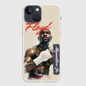 Чехол для iPhone 13 mini с принтом Floyd в Новосибирске,  |  | floyd | floyd mayweather jr. | ssru | бокс | майвайзер | майвейзер | мейвезер | флойд мейвезер