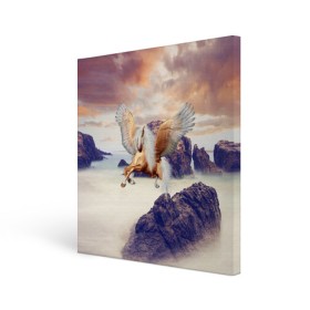 Холст квадратный с принтом Sea Sunset Horse в Новосибирске, 100% ПВХ |  | вечернее небо | закат | конь | крылатый | крылья | легенды | летающий | лошадь | мистический | мифология | мифы | море | морской | облака | облачность | пегас | плед | погода | подушка | скалы | сумка