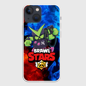 Чехол для iPhone 13 mini с принтом BRAWL STARS VIRUS 8 BIT в Новосибирске,  |  | Тематика изображения на принте: 8 bit | 8 бит | bibi | brawl stars | crow | el brown | leon | leon shark | max | mr.p | sally leon | shark | stars | virus | werewolf | акула | биби | вирус | ворон | леон | оборотень | пингвин