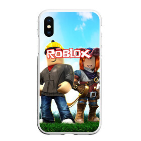 Чехол для iPhone XS Max матовый с принтом ROBLOX в Новосибирске, Силикон | Область печати: задняя сторона чехла, без боковых панелей | game | gamer | logo | minecraft | roblox | simulator | игра | конструктор | лого | майнкрафт | симулятор | строительство | фигура