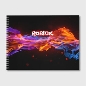 Альбом для рисования с принтом ROBLOX в Новосибирске, 100% бумага
 | матовая бумага, плотность 200 мг. | game | gamer | logo | minecraft | roblox | simulator | игра | конструктор | лого | майнкрафт | симулятор | строительство | фигура