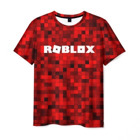 Мужская футболка 3D с принтом Roblox в Новосибирске, 100% полиэфир | прямой крой, круглый вырез горловины, длина до линии бедер | 