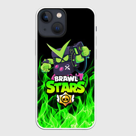 Чехол для iPhone 13 mini с принтом BRAWL STARS VIRUS 8 BIT в Новосибирске,  |  | Тематика изображения на принте: 8 bit | 8 бит | bibi | brawl stars | crow | el brown | leon | leon shark | max | mr.p | sally leon | shark | stars | virus | werewolf | акула | биби | вирус | ворон | леон | оборотень | пингвин