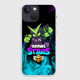 Чехол для iPhone 13 mini с принтом BRAWL STARS VIRUS 8 BIT в Новосибирске,  |  | Тематика изображения на принте: 8 bit | 8 бит | bibi | brawl stars | crow | el brown | leon | leon shark | max | mr.p | sally leon | shark | stars | virus | werewolf | акула | биби | вирус | ворон | леон | оборотень | пингвин