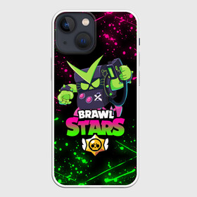 Чехол для iPhone 13 mini с принтом BRAWL STARS VIRUS 8 BIT в Новосибирске,  |  | Тематика изображения на принте: 8 bit | 8 бит | bibi | brawl stars | crow | el brown | leon | leon shark | max | mr.p | sally leon | shark | stars | virus | werewolf | акула | биби | вирус | ворон | леон | оборотень | пингвин