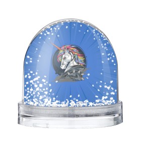 Снежный шар с принтом Единорог Rock в Новосибирске, Пластик | Изображение внутри шара печатается на глянцевой фотобумаге с двух сторон | rock | единорог | единорог рокер | кожанка | конь | лошадь | многоцветный | радуга | рог | рок | шипы