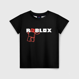 Детская футболка 3D с принтом Роблокс Roblox в Новосибирске, 100% гипоаллергенный полиэфир | прямой крой, круглый вырез горловины, длина до линии бедер, чуть спущенное плечо, ткань немного тянется | roblox | геометрия | игры | квадраты | линии | роблокс