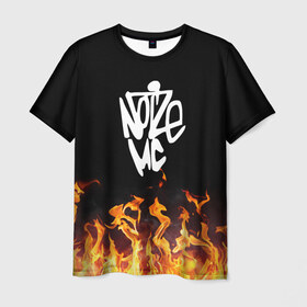 Мужская футболка 3D с принтом Noize MC в Новосибирске, 100% полиэфир | прямой крой, круглый вырез горловины, длина до линии бедер | Тематика изображения на принте: hip hop | noize | noize mc | rap | музыка | нойз | нойз мс | реп | рэп | хип хоп