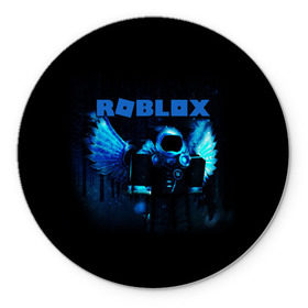 Коврик для мышки круглый с принтом ROBLOX в Новосибирске, резина и полиэстер | круглая форма, изображение наносится на всю лицевую часть | roblox | игра | компьютерная игра | логотип | онлайн | онлайн игра | роблакс | роблокс