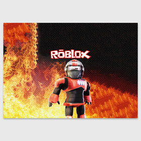 Поздравительная открытка с принтом ROBLOX в Новосибирске, 100% бумага | плотность бумаги 280 г/м2, матовая, на обратной стороне линовка и место для марки
 | Тематика изображения на принте: roblox | игра | компьютерная игра | логотип | онлайн | онлайн игра | роблакс | роблокс