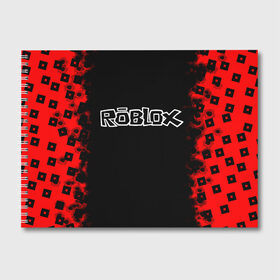 Альбом для рисования с принтом Roblox в Новосибирске, 100% бумага
 | матовая бумага, плотность 200 мг. | game | roblox | блок | игра | игрушка | лего | майнкрафт | персонажи | персонажи из кубиков | роблокс | робот