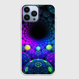 Чехол для iPhone 13 Pro Max с принтом PSY NEON в Новосибирске,  |  | abstract | abstraction | color | fractal | geometry | paitnt | polygon | polygonal | psy | абстракция | геометрия | краски | неоновые | полигоны | психоделика | фрактал