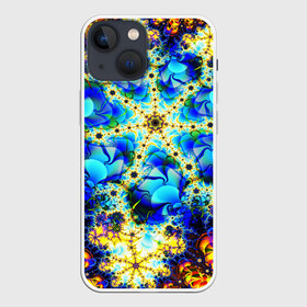 Чехол для iPhone 13 mini с принтом ИЛЛЮЗИЯ ФРАКТАЛОВ в Новосибирске,  |  | abstract | abstraction | color | fractal | geometry | paitnt | polygon | polygonal | psy | абстракция | геометрия | краски | неоновые | полигоны | психоделика | фрактал