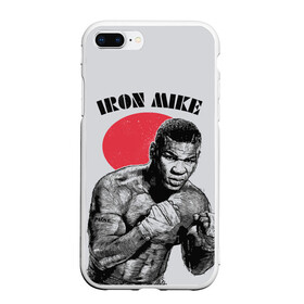 Чехол для iPhone 7Plus/8 Plus матовый с принтом Iron Mike в Новосибирске, Силикон | Область печати: задняя сторона чехла, без боковых панелей | iron mike | iron mike tyson | mike tyson | бокс | железный майк | майк тайсон | таисон | тайсон