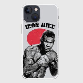 Чехол для iPhone 13 mini с принтом Iron Mike в Новосибирске,  |  | iron mike | iron mike tyson | mike tyson | бокс | железный майк | майк тайсон | таисон | тайсон