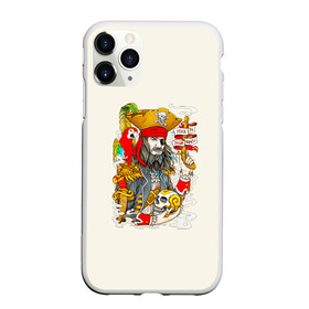 Чехол для iPhone 11 Pro Max матовый с принтом Пират в Новосибирске, Силикон |  | art | pirate | skull | арт | борода | дым | капитан | кости | костюм | листья | море | моряк | надпись | нож | оружие | пират | пистолет | попугай | прикольная | птица | череп