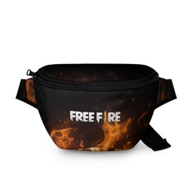 Поясная сумка 3D с принтом FREE FIRE в Новосибирске, 100% полиэстер | плотная ткань, ремень с регулируемой длиной, внутри несколько карманов для мелочей, основное отделение и карман с обратной стороны сумки застегиваются на молнию | free fire | freefire | игра free fire | игра фрифаер | фри файр | фрифаер