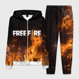 Мужской костюм 3D с принтом FREE FIRE в Новосибирске, 100% полиэстер | Манжеты и пояс оформлены тканевой резинкой, двухслойный капюшон со шнурком для регулировки, карманы спереди | free fire | freefire | игра free fire | игра фрифаер | фри файр | фрифаер