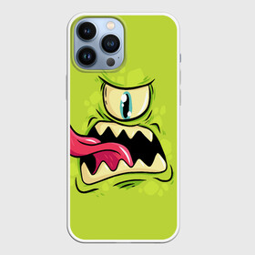 Чехол для iPhone 13 Pro Max с принтом Монстрик Циклопик в Новосибирске,  |  | bite | for kid | kids | monster | monstr | детский | для девочки | для девушки | для детей | для парня | кусает | кусь | милый | монстр | монстрик | монстрики | монстры | не страшный | страшный | удивлённый | циклоп