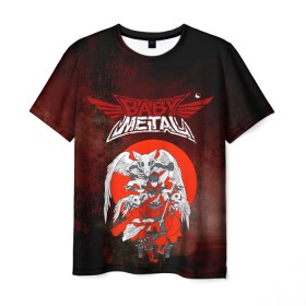 Мужская футболка 3D с принтом Babymetal в Новосибирске, 100% полиэфир | прямой крой, круглый вырез горловины, длина до линии бедер | babymetal | бэбимэтал | каваии метал | музыка | рок | япония