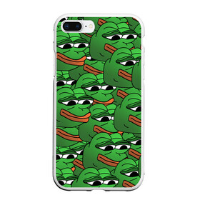 Чехол для iPhone 7Plus/8 Plus матовый с принтом Pepe The Frog в Новосибирске, Силикон | Область печати: задняя сторона чехла, без боковых панелей | frog | meme | memes | pepe | pepe the frog | грустная жабка | лягушка | лягушонок пепе | мем | мемы