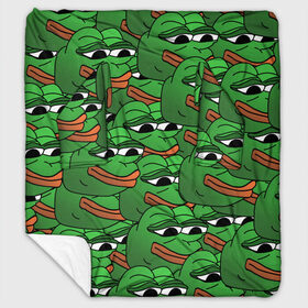 Плед с рукавами с принтом Pepe The Frog в Новосибирске, 100% полиэстер | Закругленные углы, все края обработаны. Ткань не мнется и не растягивается. Размер 170*145 | frog | meme | memes | pepe | pepe the frog | грустная жабка | лягушка | лягушонок пепе | мем | мемы