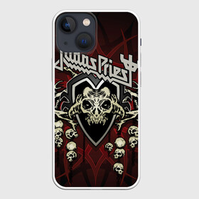Чехол для iPhone 13 mini с принтом Judas Priest в Новосибирске,  |  | breaking the law | judas priest | live | painkiller | гленн типтон | грув | метал | роб хэлфорд | рок | тим оуэнс | хард | хеви