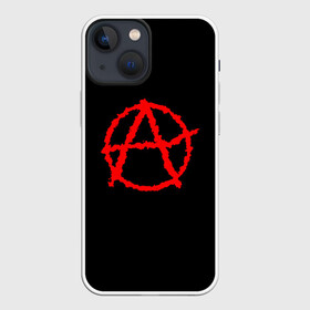 Чехол для iPhone 13 mini с принтом Анархия в Новосибирске,  |  | art | rock | sons of anarchy | анархия | арт | группа | егор летов | логотип | музыка | панк | панк рок | прикольная | рок | свобода | хаос