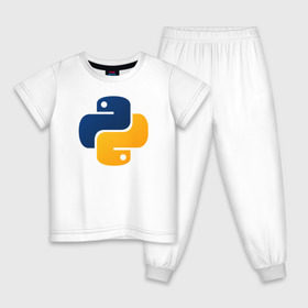 Детская пижама хлопок с принтом Python в Новосибирске, 100% хлопок |  брюки и футболка прямого кроя, без карманов, на брюках мягкая резинка на поясе и по низу штанин
 | Тематика изображения на принте: code | codes | pyhton | код | коды | питон | программирование | язык программирования