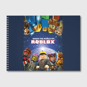 Альбом для рисования с принтом ROBLOX в Новосибирске, 100% бумага
 | матовая бумага, плотность 200 мг. | roblox | игра | компьютерная игра | логотип | онлайн | онлайн игра | роблакс | роблокс
