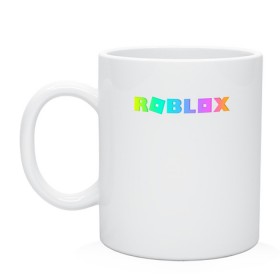 Кружка с принтом ROBLOX в Новосибирске, керамика | объем — 330 мл, диаметр — 80 мм. Принт наносится на бока кружки, можно сделать два разных изображения | Тематика изображения на принте: roblox | игра | компьютерная игра | логотип | онлайн | онлайн игра | роблакс | роблокс