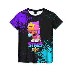 Женская футболка 3D с принтом BRAWL STARS SANDY в Новосибирске, 100% полиэфир ( синтетическое хлопкоподобное полотно) | прямой крой, круглый вырез горловины, длина до линии бедер | 8 bit | 8 бит | bibi | brawl stars | crow | el brown | leon | leon shark | max | mr.p | sally leon | sandy | shark | stars | tara | virus | werewolf | акула | биби | вирус | ворон | леон | оборотень | пингвин