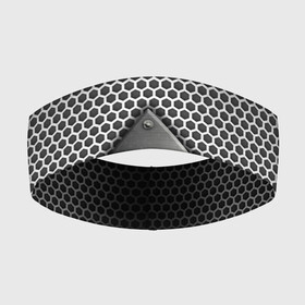 Повязка на голову 3D с принтом Броня металлическая в Новосибирске,  |  | абстракция | броня | геометрия | железо | кольчуга | конус | круги | линии | металл | полосы | сетка | сталь | текстура | треугольник