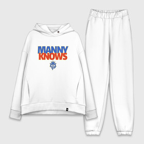 Женский костюм хлопок Oversize с принтом Manny Knows в Новосибирске,  |  | manny pacquiao | pac man | pacquiao | бокс | мэнни пакьяо | пакьяо