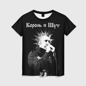 Женская футболка 3D с принтом Король и Шут + Анархия (спина) в Новосибирске, 100% полиэфир ( синтетическое хлопкоподобное полотно) | прямой крой, круглый вырез горловины, длина до линии бедер | punk | rock | киш | король | король и шут | михаил горшенев | панки | рок | русский рок | шут