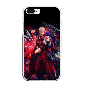 Чехол для iPhone 7Plus/8 Plus матовый с принтом DEVIL MAY CRY (DMC) в Новосибирске, Силикон | Область печати: задняя сторона чехла, без боковых панелей | Тематика изображения на принте: dante | devil may cry | devil may cry 5 | dmc | game | hell | play | sword | ад | данте | игры | меч