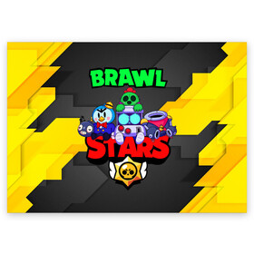 Поздравительная открытка с принтом BRAWL STARS | 2020 в Новосибирске, 100% бумага | плотность бумаги 280 г/м2, матовая, на обратной стороне линовка и место для марки
 | Тематика изображения на принте: 8 | 8bit | bit | brawl | brawlstars | crow | leon | leonskin | max | mr p | sally | virus | бит | бравл | звезды | игра | космо | леон | макс | мультик | пламя | робот | старc | старз